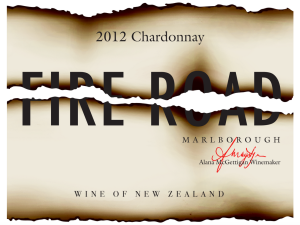 Fire Road Chardonnay wine label