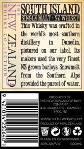 NZ Whisky Company label