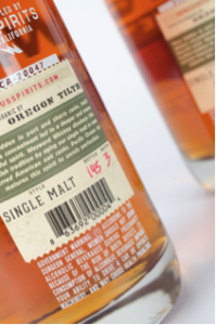 Wayward Whiskey Beverage Label Reverse